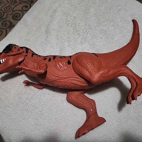 T Rex Toy Dinosaur 12 X 15” Growling Mouth and Red Eyes Light Up Sound Untested - Picture 5 of 6